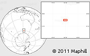 Blank Location Map of the area around 59° 41' 37" S, 122° 28' 29" E