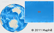 Shaded Relief Location Map of the area around 59° 41' 37" S, 122° 28' 29" E