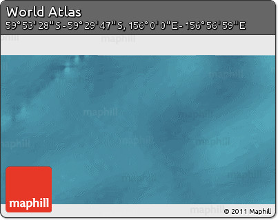Satellite 3D Map of the Area around 59° 41' 37" S, 156° 28' 29" E