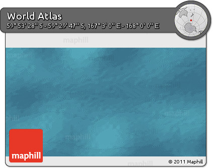 Satellite 3D Map of the Area around 59° 41' 37" S, 167° 31' 30" E