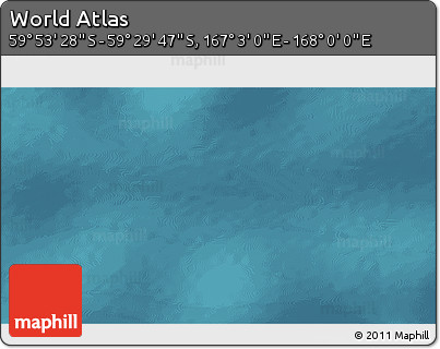 Satellite 3D Map of the Area around 59° 41' 37" S, 167° 31' 30" E