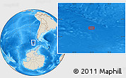 Shaded Relief Location Map of the area around 59° 41' 37" S, 83° 13' 29" W