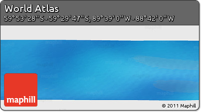 Shaded Relief Panoramic Map of the Area around 59° 41' 37" S, 89° 10' 30" W