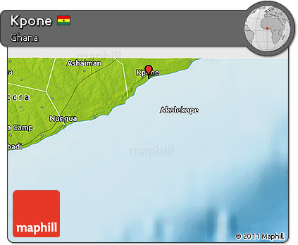 Physical 3D Map of Kpone