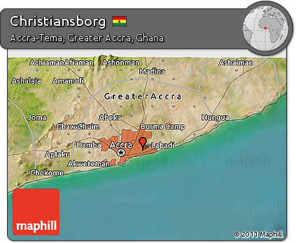 Satellite 3D Map of Christiansborg