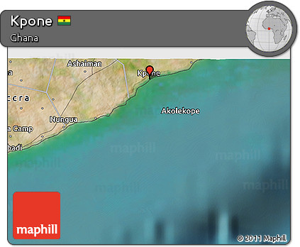 Satellite 3D Map of Kpone