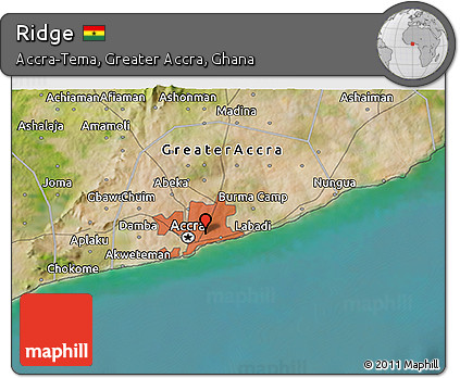 Satellite 3D Map of Ridge