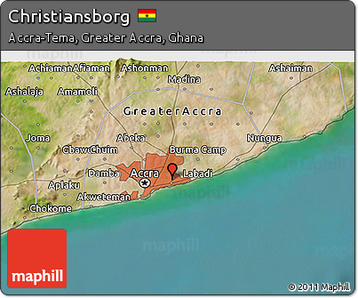 Satellite 3D Map of Christiansborg