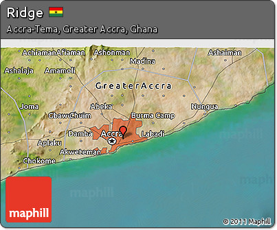 Satellite 3D Map of Ridge