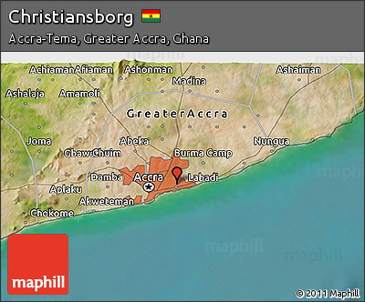 Satellite 3D Map of Christiansborg