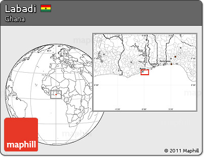 Blank Location Map of Labadi