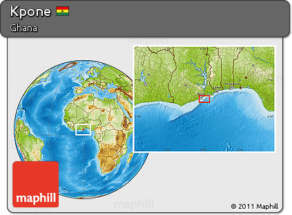 Physical Location Map of Kpone