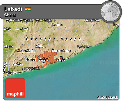 Satellite Map of Labadi