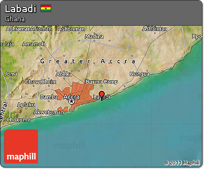 Satellite Map of Labadi
