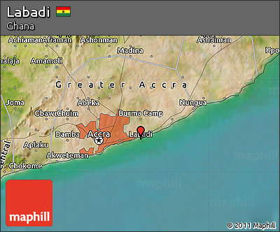 Satellite Map of Labadi