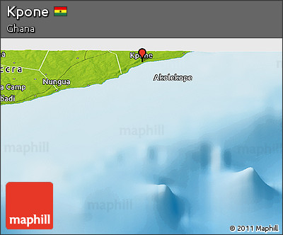 Physical Panoramic Map of Kpone