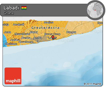 Political Panoramic Map of Labadi