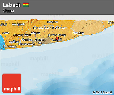 Political Panoramic Map of Labadi