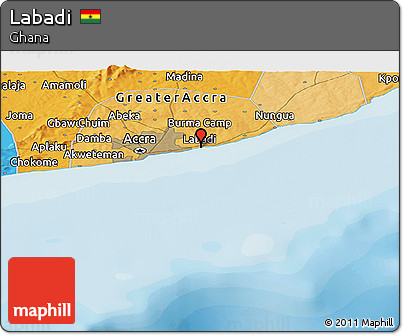 Political Panoramic Map of Labadi