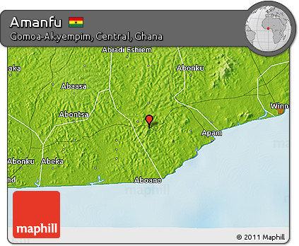 Physical 3D Map of Amanfu