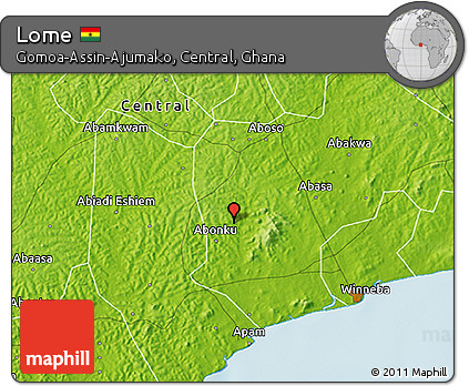 Physical 3D Map of Lome