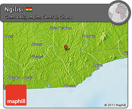 Physical 3D Map of Ngilisi