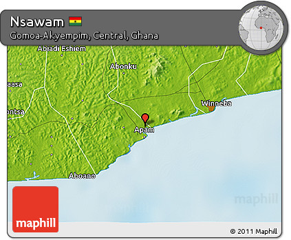 Physical 3D Map of Nsawam