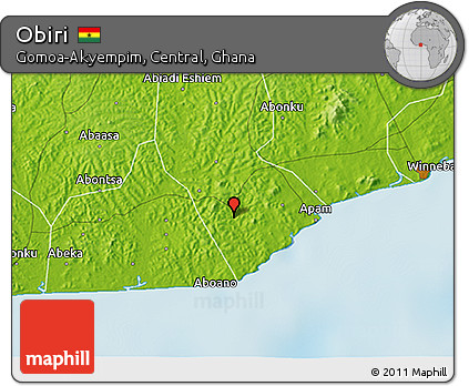 Physical 3D Map of Obiri