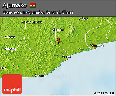 Physical 3D Map of Ajumako