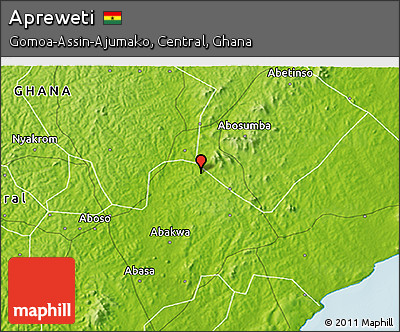 Physical 3D Map of Apreweti