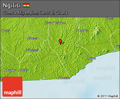 Physical 3D Map of Ngilisi