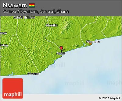 Physical 3D Map of Nsawam