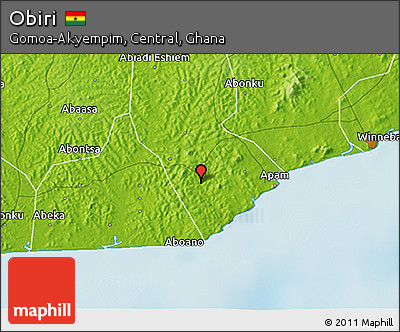 Physical 3D Map of Obiri