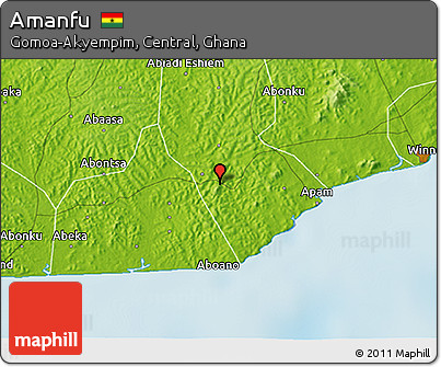 Physical 3D Map of Amanfu
