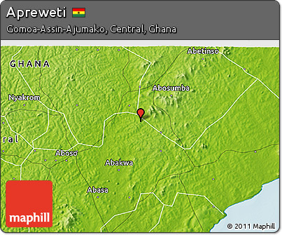 Physical 3D Map of Apreweti