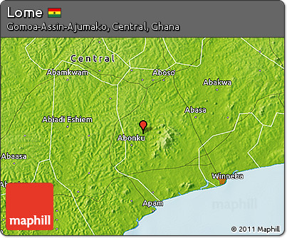 Physical 3D Map of Lome