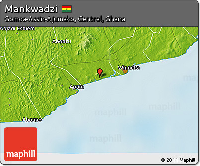 Physical 3D Map of Mankwadzi