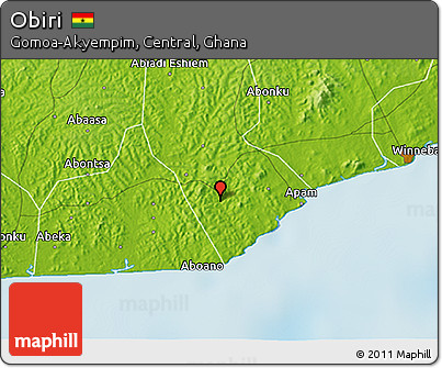 Physical 3D Map of Obiri