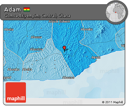 Political 3D Map of Adam