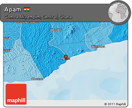 Political 3D Map of Apam