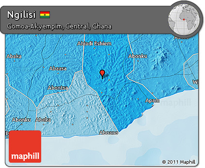 Political 3D Map of Ngilisi