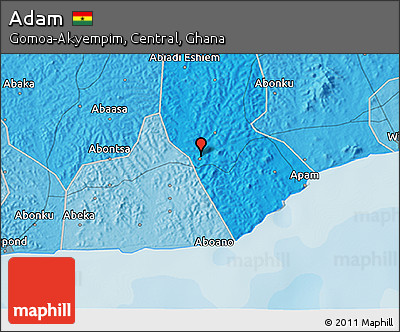 Political 3D Map of Adam