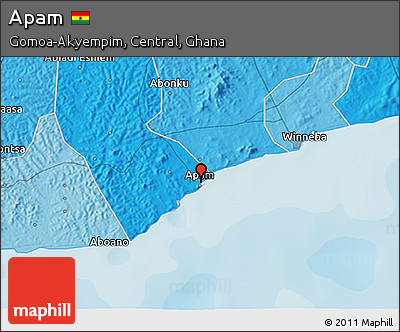 Political 3D Map of Apam