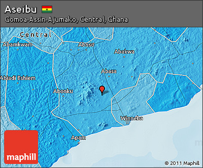 Political 3D Map of Aseibu