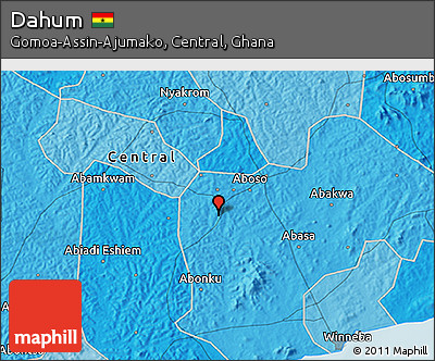 Political 3D Map of Dahum