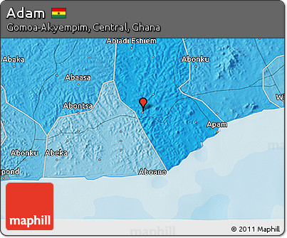 Political 3D Map of Adam