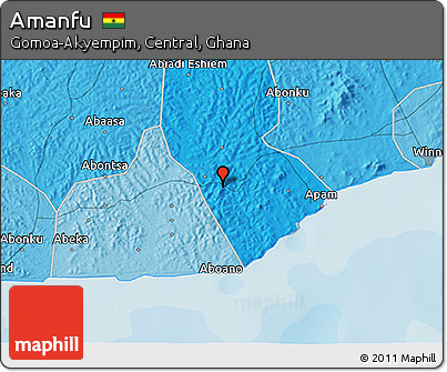 Political 3D Map of Amanfu