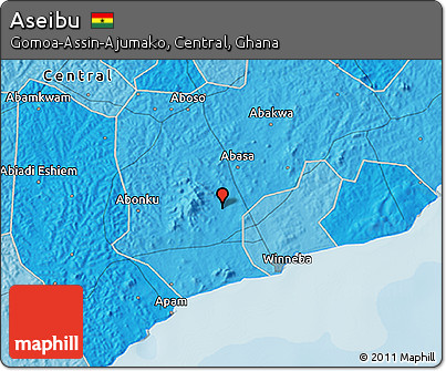 Political 3D Map of Aseibu