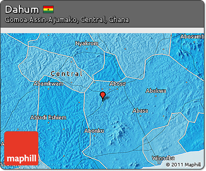 Political 3D Map of Dahum