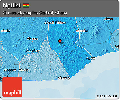 Political 3D Map of Ngilisi